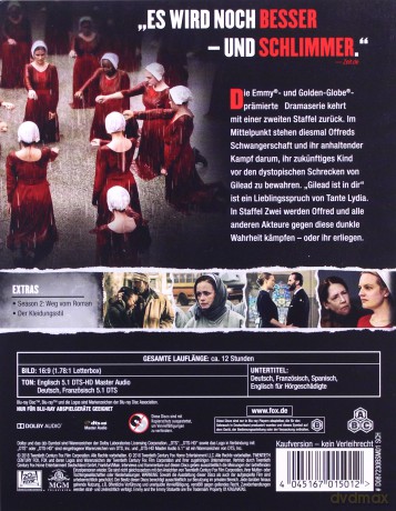 The Handmaid's Tale Season 2 (Opowieść podręcznej Sezon 2) [4xBlu-Ray]