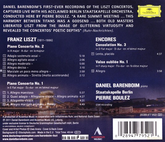Daniel Barenboim: Liszt Concertos [CD]
