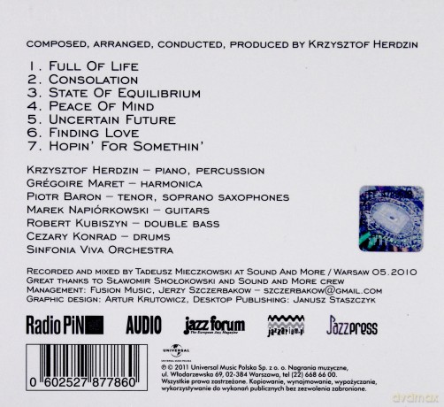 Krzysztof Herdzin: Looking For Balance (digipack) [CD]