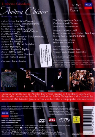 Luciano Pavarotti: Giordano:Andrea Chenier [DVD]