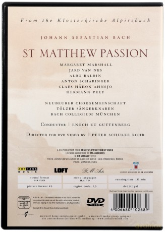 Johann Sebastian Bach (1685-1750): St Matthew-Passion BWV 244 [DVD]