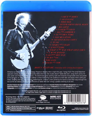 Lindsey Buckingham: Songs From The Small Machine - Live In L.A [Blu-Ray]