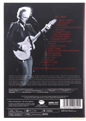 Lindsey Buckingham: Songs From The Small Machine - Live In L.A [CD]+[DVD]