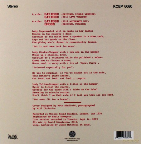 King Crimson: Cat Food (50th Anniversary Edition) [Winyl]