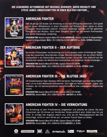 American Ninja 1-4 (Amerykański Ninja 1-4) [BOX] [4xBlu-Ray]