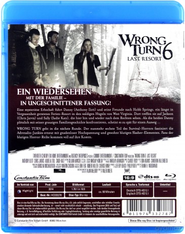 Wrong Turn 6: Last Resort (Droga bez powrotu 6: Hotel na uboczu) [Blu-Ray]