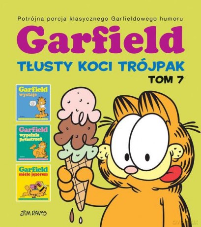 Garfield Tłusty koci trójpak (Tom 7) - Jim Davis [KOMIKS]