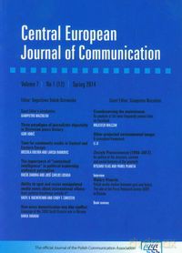 Central European Journal of Communication 7 1(12)Spring 2014 [KSIĄŻKA]