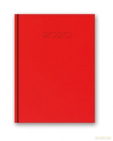 Kalendarz 2020 20-21TN A5 tygodniowy czerwony [KALENDARZ]