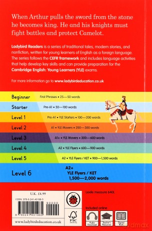 King Arthur - Ladybird Readers Level 6 [KSIĄŻKA]