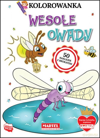Kolorowanka Wesołe owady z naklejkami z brokatem - Klaudia Jędrysiak [KSIĄŻKA]