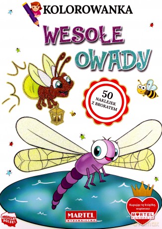 Kolorowanka Wesołe owady z naklejkami z brokatem - Klaudia Jędrysiak [KSIĄŻKA]