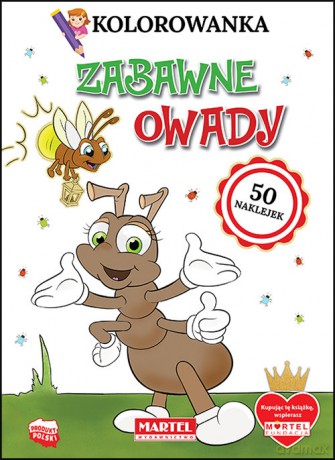 Kolorowanka Zabawne owady z naklejkami - Klaudia Jędrysiak [KSIĄŻKA]