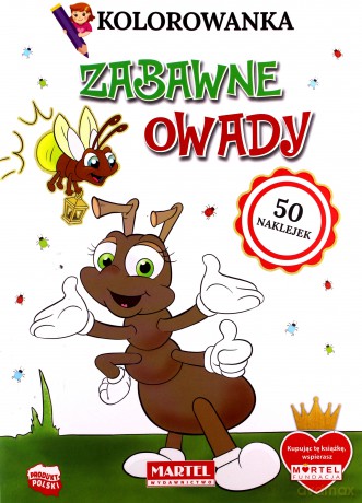 Kolorowanka Zabawne owady z naklejkami - Klaudia Jędrysiak [KSIĄŻKA]