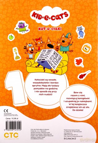 Kot-o-ciaki 100 naklejek - null null [KSIĄŻKA]