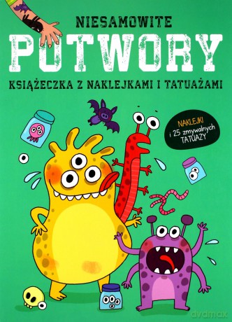 Książeczki z naklejkami i tatuażami Potwory [KSIĄŻKA]