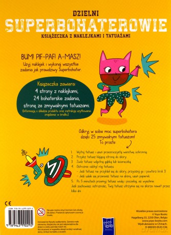 Książeczki z naklejkami i tatuażami Superbohaterowie [KSIĄŻKA]