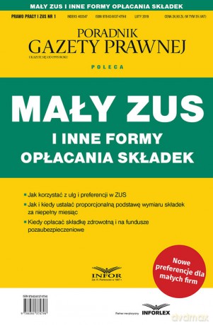 Mały ZUS i inne formy opłacania składek [KSIĄŻKA]