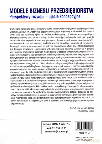 Modele biznesu przedsiębiorstw - Adam Jabłoński, Marek Jabłoński [KSIĄŻKA]