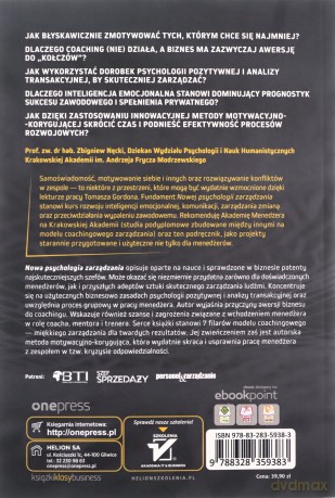 Nowa psychologia zarządzania. - Tomasz Gordon [KSIĄŻKA]