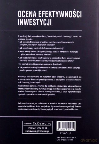 Ocena efektywności inwestycji - Radosław Pastusiak [KSIĄŻKA]