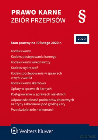 Prawo karne Zbiór przepisów [KSIĄŻKA]