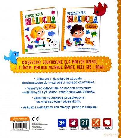 Przedszkole malucha od 3 lat Książeczka edukacyjna z naklejkami [KSIĄŻKA]