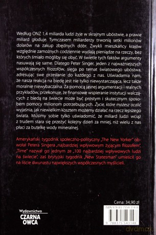Życie, które możesz ocalić - Peter Singer [KSIĄŻKA]