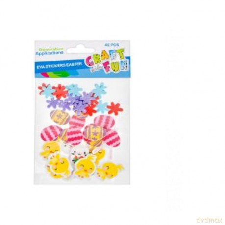 Craft with Fun Naklejki Eva Wielkanoc 42 szt
