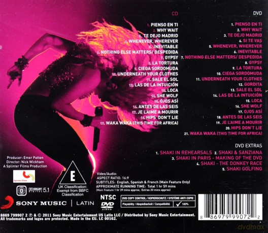 Shakira: Live From Paris [CD]+[DVD]
