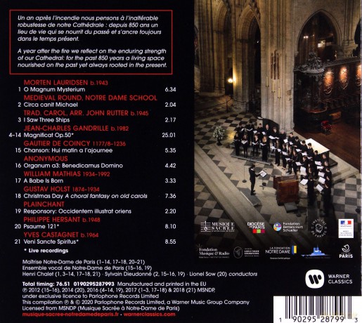 Maitrise Notre-Dame De Paris: Notre-Dame, Cathedrale D'Emotions [CD]
