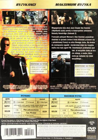 Ryzykanci / Maksimum ryzyka BOX [2DVD]
