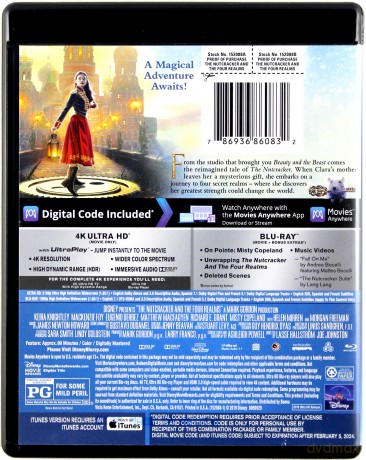 The Nutcracker and the Four Realms (Dziadek do orzechów i cztery królestwa) (Disney) [Blu-Ray 4K]+[Blu-Ray]