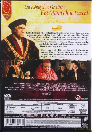 A Man for All Seasons (Oto jest głowa zdrajcy) [DVD]