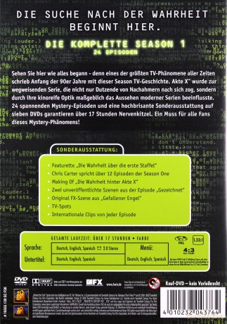 The X Files Season 1 (Z archiwum X Sezon 1) [7DVD]