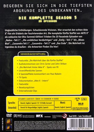 The X Files Season 5 (Z archiwum X Sezon 5) [6DVD]