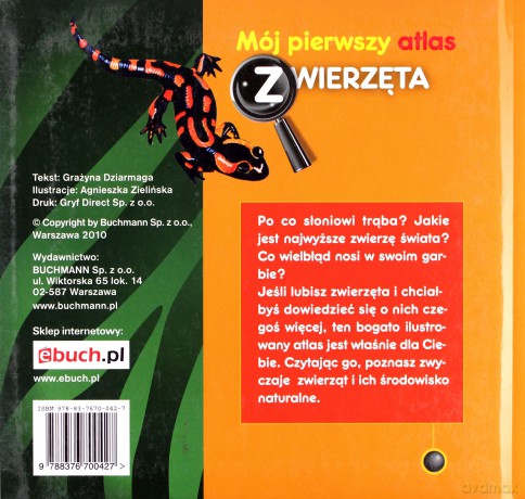 Zwierzęta. Mój pierwszy atlas - Grażyna Dziarmaga, Agnieszka Zielińska [KSIĄŻKA]