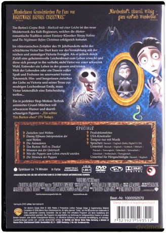Corpse Bride (Gnijąca panna młoda) [DVD]