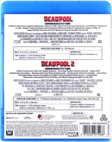Deadpool 1-2 [3xBlu-Ray]