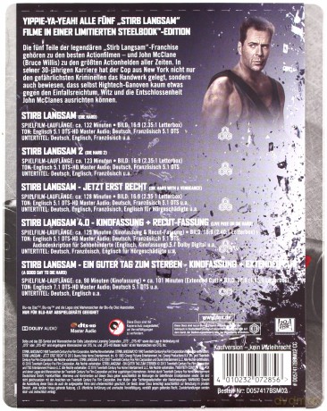 Die Hard 1-5 steelbook (Limited) (Szklana pułapka 1-5) [5xBlu-Ray]