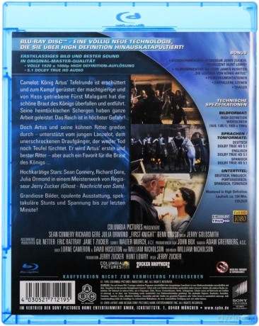 First Knight (Rycerz Króla Artura) [Blu-Ray]