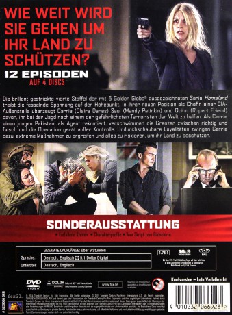 Homeland Season 4 [4DVD]