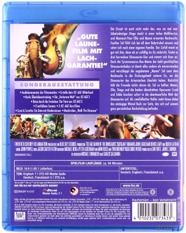 Ice Age: Dawn of the Dinosaurs (Epoka lodowcowa 3: Era dinozaurów) [Blu-Ray]