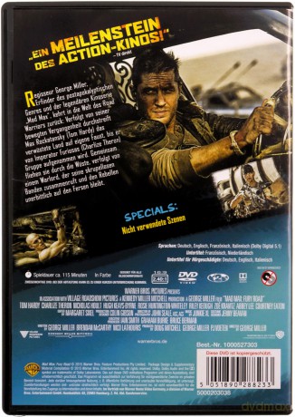 Mad Max - Fury Road (Mad Max: Na drodze gniewu) [DVD]