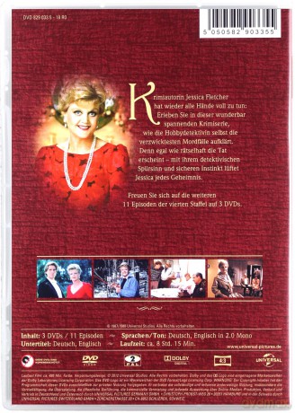 Murder, She Wrote Season 4 Box 2 (Napisała: Morderstwo Sezon 4 Część 2) [3DVD]