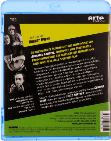 Orlacs Hande (Ręce Orlaka) [Blu-Ray]