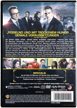 Person Of Interest Season 2 (Impersonalni Sezon 2) [6DVD]