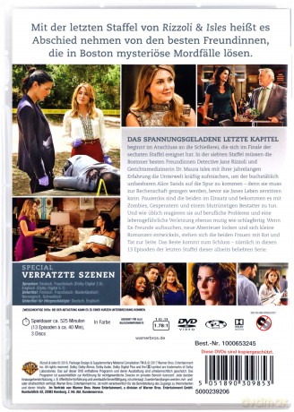 Rizzoli & Isles Season 7 (Partnerki Sezon 7) [3DVD]
