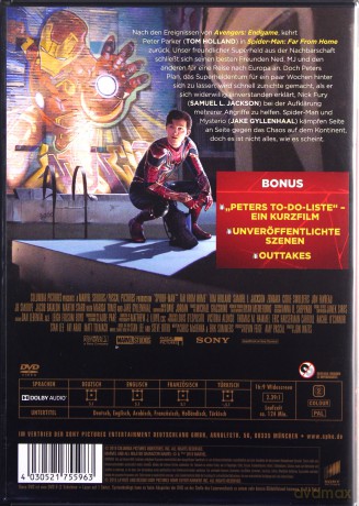 Spider-Man: Far from Home (Spider-Man: Daleko od domu) [DVD]