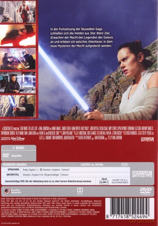 Star Wars: Episode VIII - The Last Jedi (Gwiezdne wojny: Ostatni Jedi) [DVD]